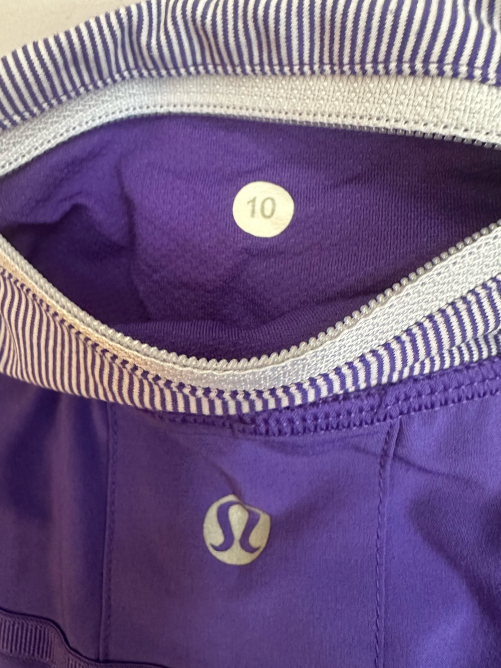Lululemon Run Pace Setter Skirt in Bruised Berry / Wee Stripe size 10 - Picture 10 of 13